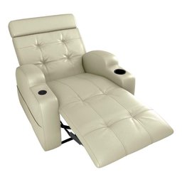 Poltrona Reclinável do Papai Automática com Usb e Porta Copos Cherokee Sintetico Bege Matrix - 3