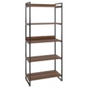 Ver imagem 5 de Estante Livreiro Prisma Estilo Industrial 80cm 5 Prateleiras Nogal - Mpozenato