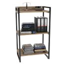 Ver imagem 1 de Estante Livreiro Prisma Estilo Industrial 60cm 3 Prateleiras Carvalho - Mpozenato
