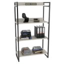 Ver imagem 1 de Estante Livreiro Prisma Estilo Industrial 80cm 4 Prateleiras Snow - Mpozenato