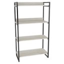 Ver imagem 5 de Estante Livreiro Prisma Estilo Industrial 80cm 4 Prateleiras Snow - Mpozenato