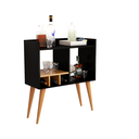 Ver imagem 2 de Aparador Amanda Minibar para Drinks Sala de Estar Moderna:preto