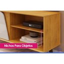 Ver imagem 3 de Rack com Painel para TV 50" 120cm MDF-MDP com Nicho Cedro-Bali DJ Móveis