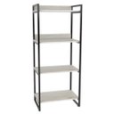 Ver imagem 5 de Estante Livreiro Prisma Estilo Industrial 60cm 4 Prateleiras Snow - Mpozenato