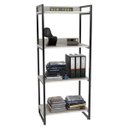 Ver imagem 1 de Estante Livreiro Prisma Estilo Industrial 60cm 4 Prateleiras Snow - Mpozenato