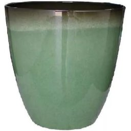Vaso para Plantas Sala e Jardim Alto Brilho (liso/verde-piscina) - 1