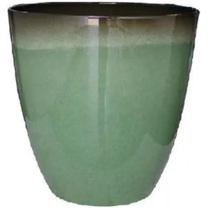 Vaso para Plantas Sala e Jardim Alto Brilho (liso/verde-piscina)