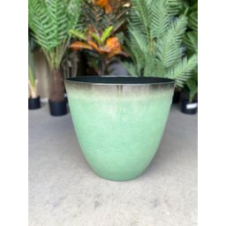 Vaso para Plantas Sala e Jardim Alto Brilho (liso/verde-piscina) - 6