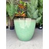 Vaso para Plantas Sala e Jardim Alto Brilho (liso/verde-piscina) - 3