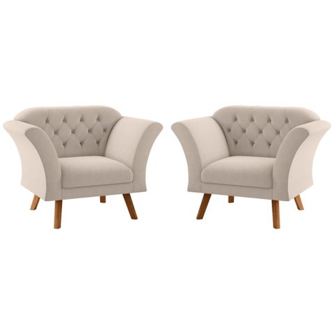 Conjunto Poltrona para Sala de Recepção Moreira Inca Areia