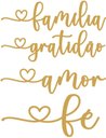 Ver imagem 2 de 15 kits Escrita 8cm - Branco-MDF- Amor,Familia,Fé e Gratidão