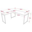 Ver imagem 4 de Mesa de Escritório Office em L 150x150cm Estilo Industrial Prisma Carvalho - Mpozenato