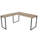 Ver imagem 5 de Mesa de Escritório Office em L 150x150cm Estilo Industrial Prisma Carvalho - Mpozenato