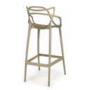 Ver imagem 4 de Kit 3 Banqueta Alta Allegra com Encosto Design Cozinha/bancada - Nude
