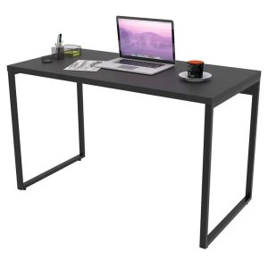 Mesa de Escritório Office 135cm Estilo Industrial Prisma Preto Onix - Mpozenato
