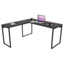 Ver imagem 1 de Mesa de Escritório Office em L 150x150cm Estilo Industrial Prisma Preto Onix - Mpozenato