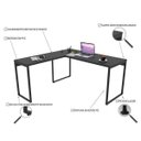 Ver imagem 3 de Mesa de Escritório Office em L 150x150cm Estilo Industrial Prisma Preto Onix - Mpozenato