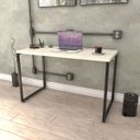 Ver imagem 2 de Mesa de Escritório Office 120cm Estilo Industrial Prisma Snow - Mpozenato