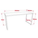 Ver imagem 4 de Mesa de Escritório Office 150cm Estilo Industrial Prisma Snow - Mpozenato