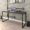 Mesa de Escritório Office 150cm Estilo Industrial Prisma Preto Onix - Mpozenato - 2