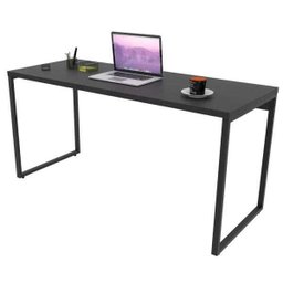 Mesa de Escritório Office 150cm Estilo Industrial Prisma Preto Onix - Mpozenato - 1