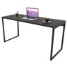 Mesa de Escritório Office 150cm Estilo Industrial Prisma Preto Onix - Mpozenato - 1