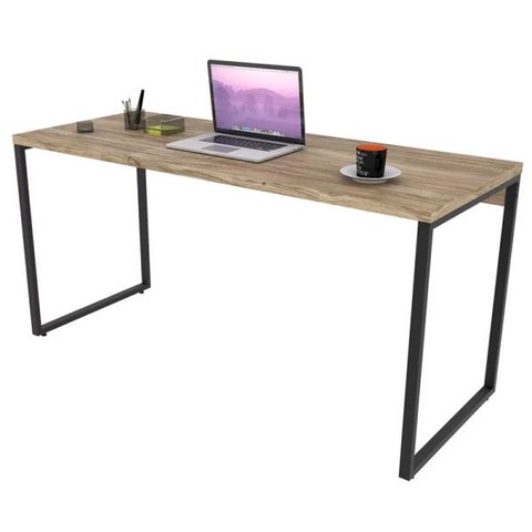 Mesa de Escritório Office 150cm Estilo Industrial Prisma Carvalho - Mpozenato