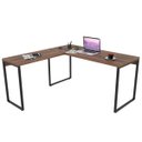 Ver imagem 1 de Mesa de Escritório Office em L 150x150cm Estilo Industrial Prisma Nogal - Mpozenato
