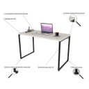 Ver imagem 3 de Mesa de Escritório Office 135cm Estilo Industrial Prisma Snow - Mpozenato