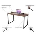 Ver imagem 3 de Mesa de Escritório Office 120cm Estilo Industrial Prisma Nogal - Mpozenato