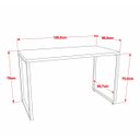 Ver imagem 4 de Mesa de Escritório Office 120cm Estilo Industrial Prisma Carvalho - Mpozenato