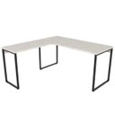 Ver imagem 5 de Mesa de Escritório Office em L 150x150cm Estilo Industrial Prisma Snow - Mpozenato