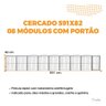 Cercado 8 Módulos + Portão 83cm Utilyse Branco para Pet Cães Cachorros Gatos Coelhos - 5
