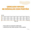 Ver imagem 5 de Cercado 8 Módulos + Portão 83cm Utilyse Branco para Pet Cães Cachorros Gatos Coelhos