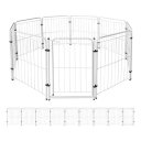 Ver imagem 4 de Cercado 8 Módulos + Portão 83cm Utilyse Branco para Pet Cães Cachorros Gatos Coelhos
