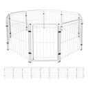 Ver imagem 1 de Cercado 8 Módulos + Portão 83cm Utilyse Branco para Pet Cães Cachorros Gatos Coelhos