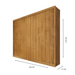 Guarda Roupa Rustic 2 Portas Ripado - Mademarcs - 4