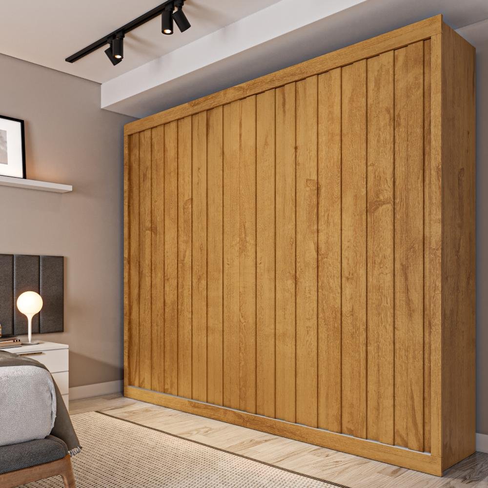 Guarda Roupa Rustic 2 Portas Ripado 100% Mdf- Mademarcs