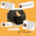 Ver imagem 7 de Escada Pet Escadinha Cachorro Gato Rampa Pet Ossinho Suede Preto