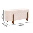 Ver imagem 3 de Puff Recamier Organico Imperial 100 cm Boucle Rose Impo
