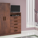 Ver imagem 2 de Guarda Roupa Master 2 Portas 5 Gavetas com Nicho Café Formimóveis