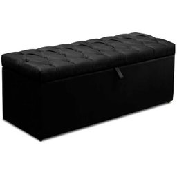 Kit Cabeceira Bolívia Calçadeira Itália Queen 160 cm Preto - 3 Kit Cabeceira Bolívia Calçadeira Itália Queen 160 cm Preto - 3