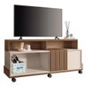 Rack Bancada Graci 1.3 Castanho/off White para Tv até 50” - Hb Móveis - 1
