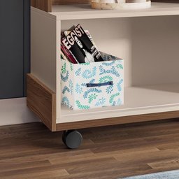 Rack Bancada Graci 1.3 Castanho/off White para Tv até 50” - Hb Móveis - 4