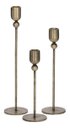 Ver imagem 2 de Decoração Kit Castiçais em Metal Escovado 3 Pçs Mart 19976