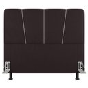 Ver imagem 7 de Cabeceira Cama Box Solteiro Amber 90cm Estofada Linho Marrom - Desk Design