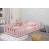 Cama Infantil com Grade Bia Rosa Com Colchão - 1
