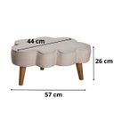 Ver imagem 2 de Pufe Nuvem em Linho Cinza