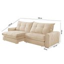 Ver imagem 3 de Sofá Firenze Linho 02 Módulos de 80cm B25cm Meu Sofá Online A294 Linho Creme