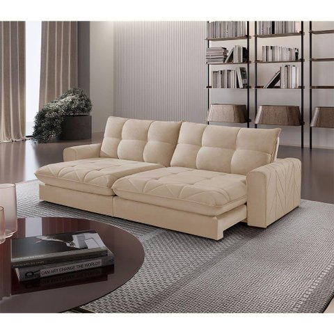 Sofá Firenze Linho 02 Módulos de 80cm B25cm Meu Sofá Online A294 Linho Creme